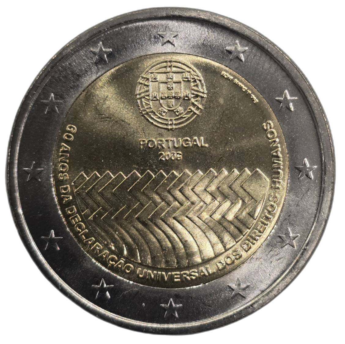 2 euros conmemorativa 60º aniversario de la Declaración Universal de los Derechos Humanos